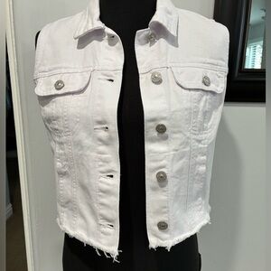 Rewash White Denim Vest